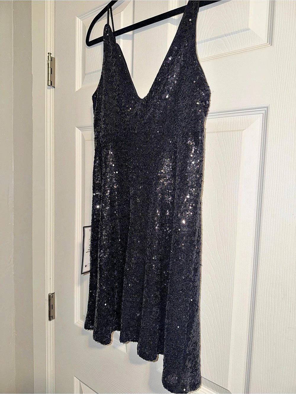 Speechless Core Social Sequin Mini Dress in Black Size Medium NWT